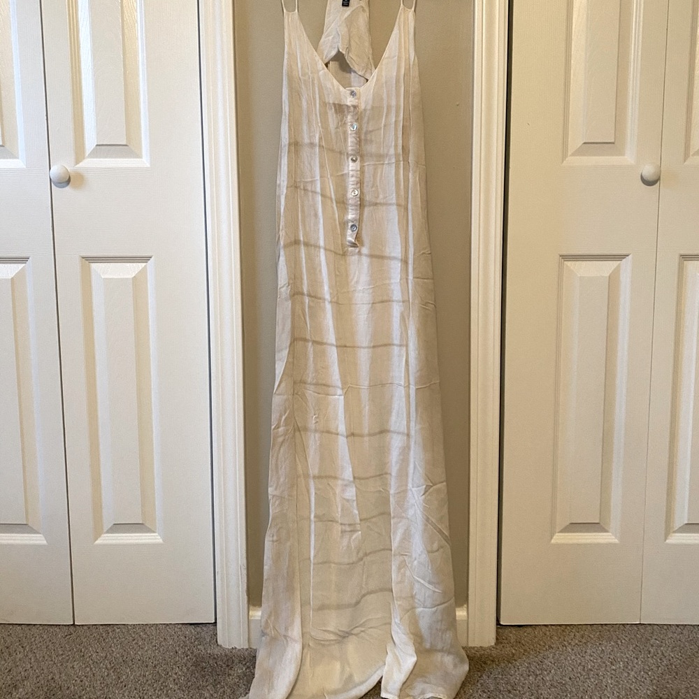 ANGL Tie Dye Maxi Dress Tan Size Medium